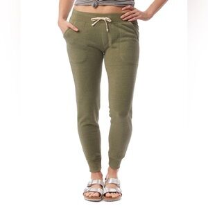 Alternative Womens Jogger Eco-Fleece Pant Olive Green Size Medium